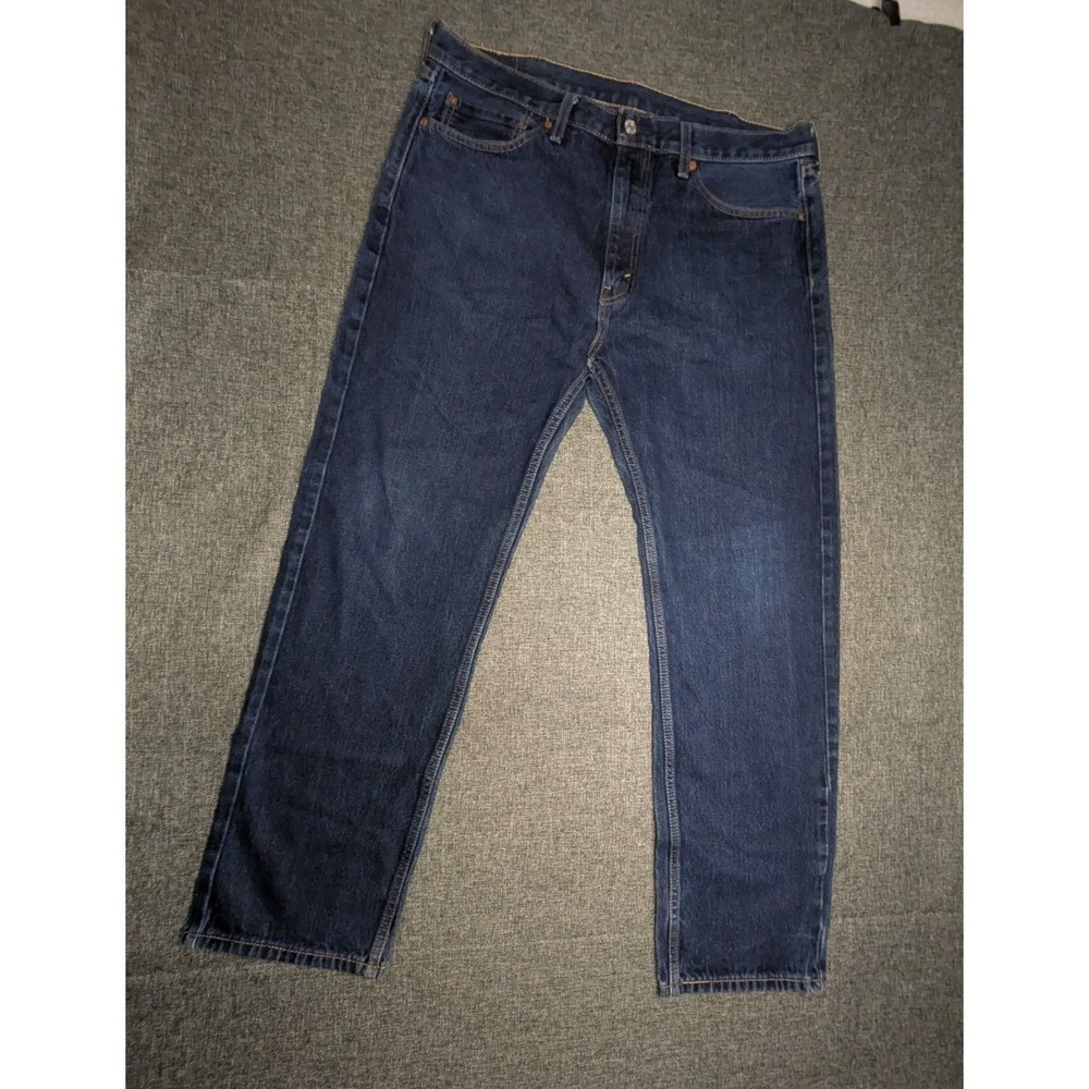 Levi's 505 Jeans Regular Straight‎ Leg Men's Blue Denim Pants 36 X 32